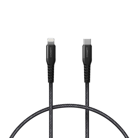 Lightning to USB-C Cable - Black 1m