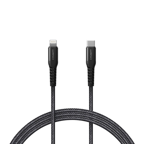 Lightning to USB-C Cable - Black 2m